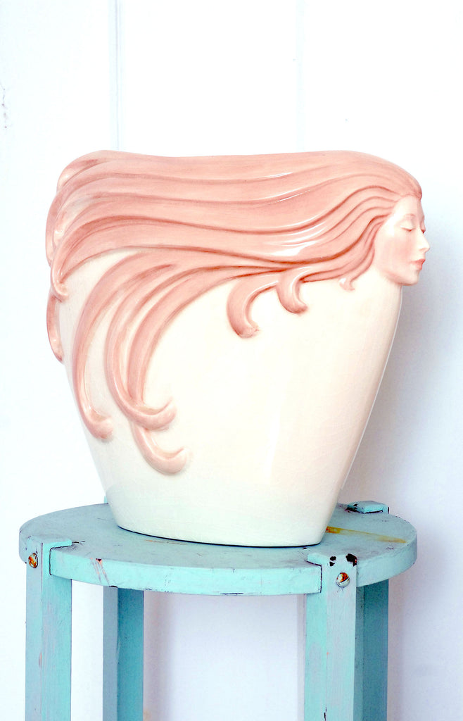 Huge Deco-style Mermaid Vase / c.1980s