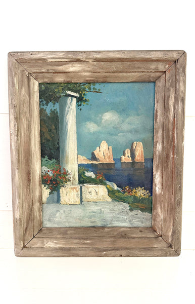Capri, The Fariglioni | 1932 Oil Painting