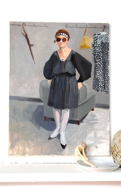 Dress With Attitude Painting / c. 1980s