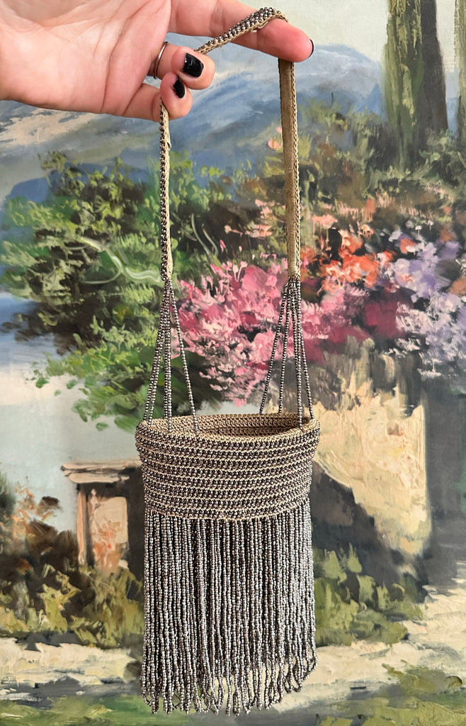 1920s Fine Lines Beaded Purse