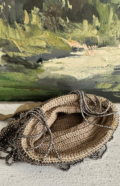 1920s Fine Lines Beaded Purse