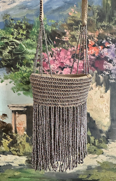 1920s Fine Lines Beaded Purse