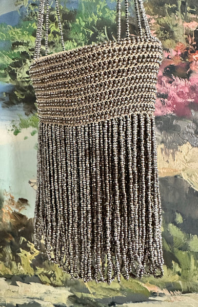 1920s Fine Lines Beaded Purse