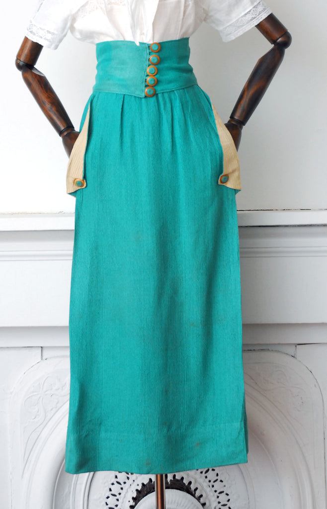 Rare Antique Day Skirt / 1910s-20s