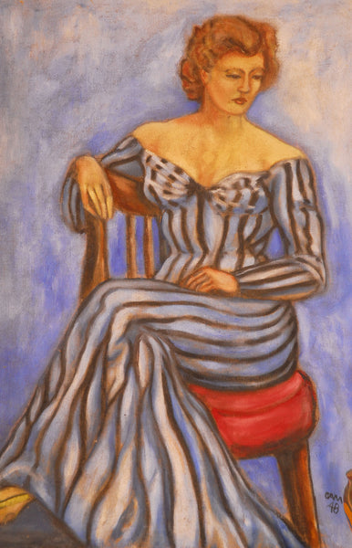 Blue Gown Seated Lady  / 1948