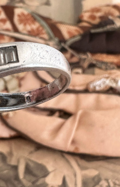 1920s-30s Sterling Buckle Ring | Size 8