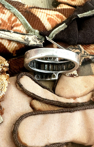 1920s-30s Sterling Buckle Ring | Size 8