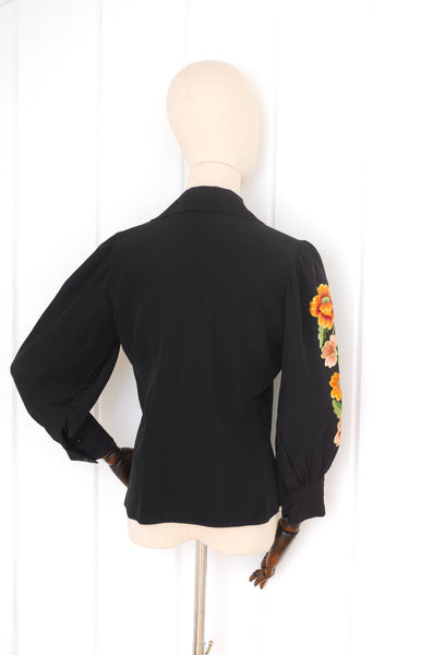 Casa Saucedo Embroidered Blouse / 1940s