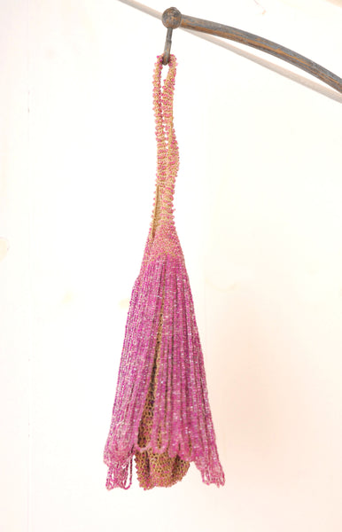 Swinging Lilac Fringe Purse / 1920s