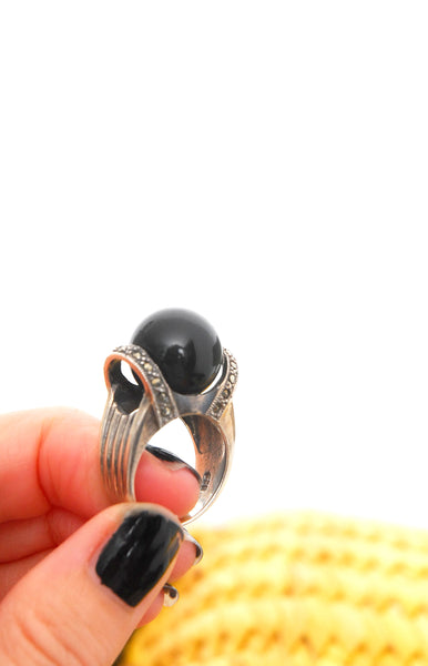 Deco Cocktail Ring  / 1930s