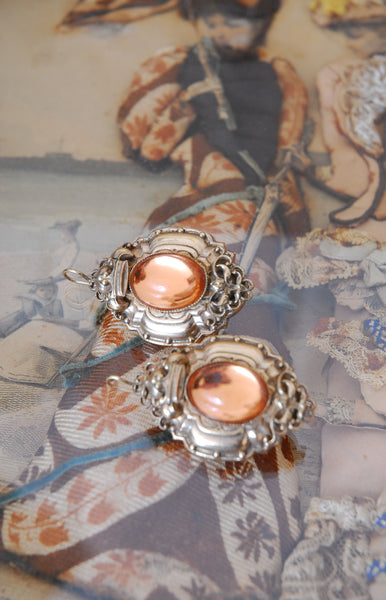 Faux Victorian Crown + Wire Earrings