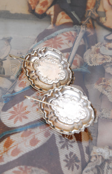 Faux Victorian Crown + Wire Earrings