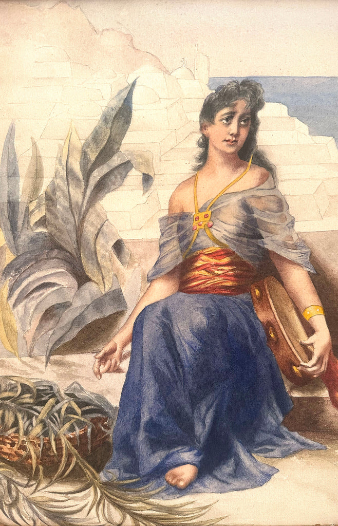 Tambourine Bearer Watercolor / c.1940s