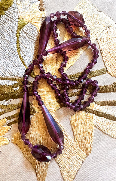 Grape Glass Deco Beads / 1920s