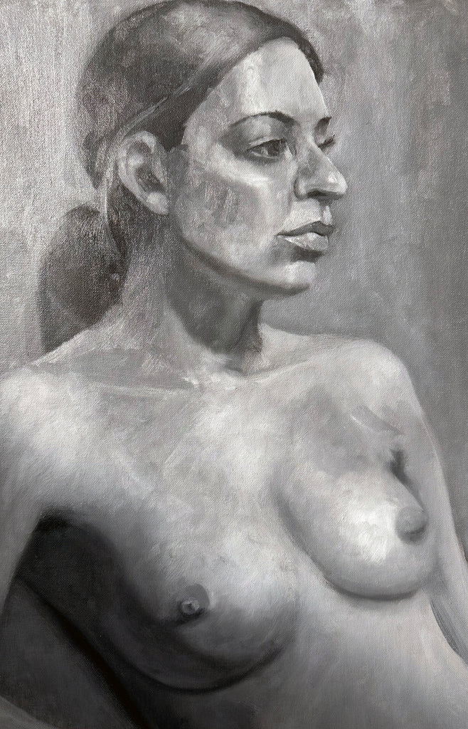 Gray Woman Study Painting