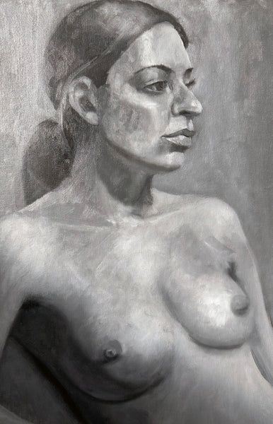 Gray Woman Study Painting