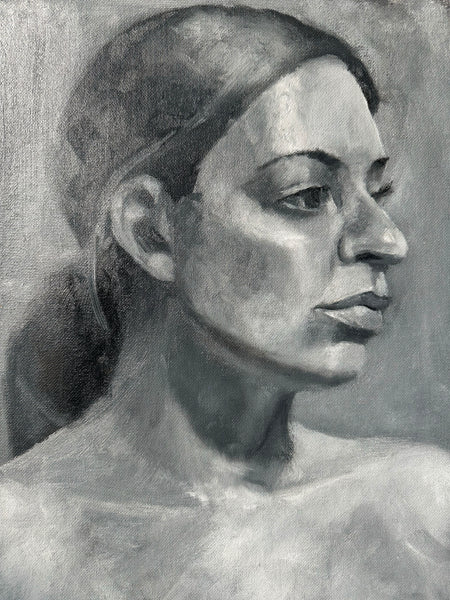 Gray Woman Study Painting