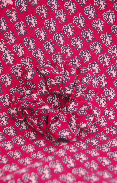 Vintage Print Scrunchie - 1970s Indian Cotton