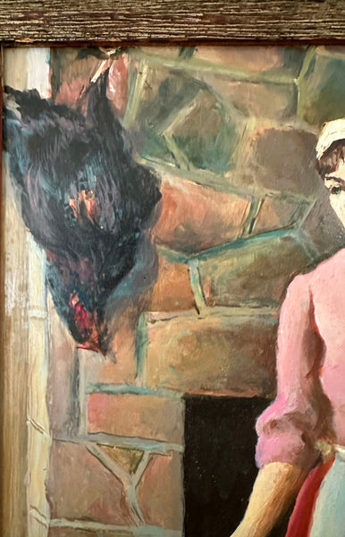 Art Students League Kitchen Oil Painting  / 1930s-40s