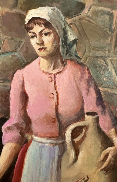 Art Students League Kitchen Oil Painting  / 1930s-40s