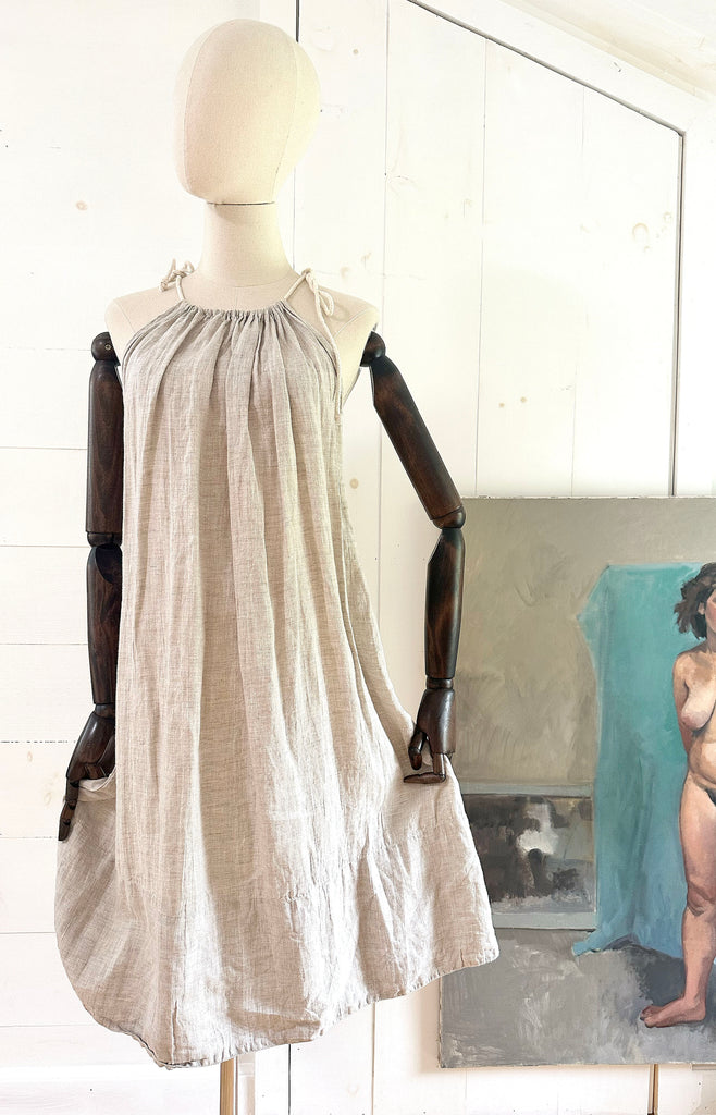 Pipsqueak Chapeau Linen Rope Drawstring Dress