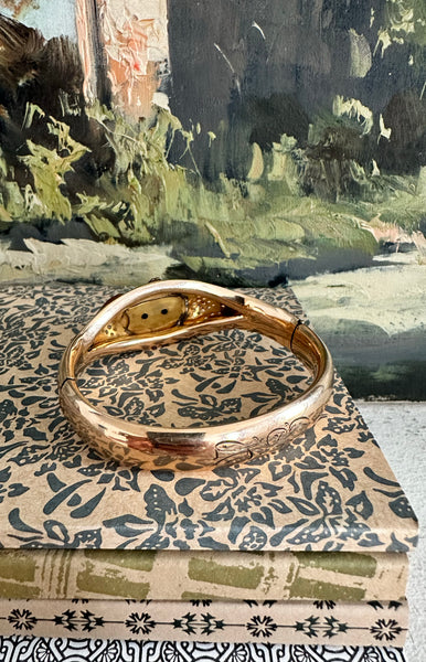Victorian Lion Head Bangle | S.H initials