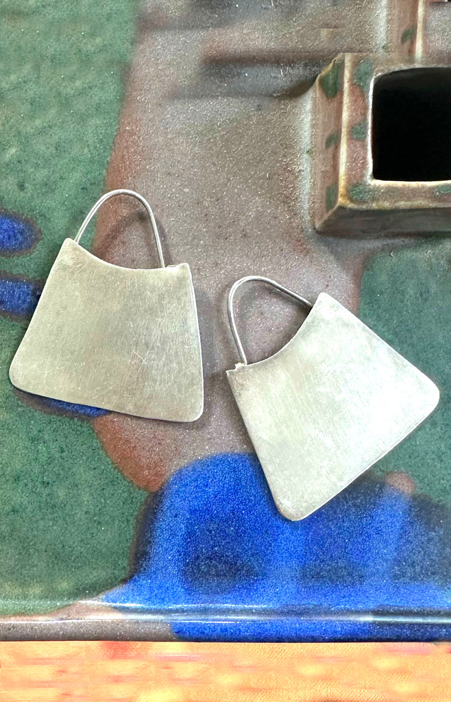 Modernist 950 Silver Hoops