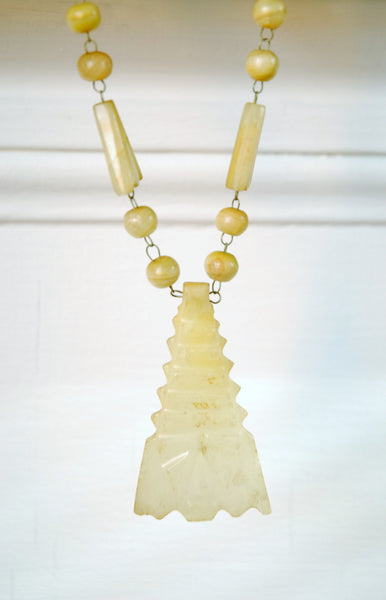 Aztec Style Beaded Necklace / c.1920s-30s
