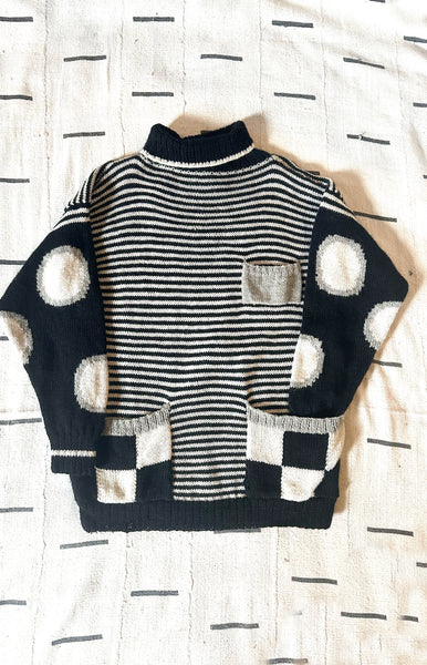 Pattern Play Sweater / c.1990s