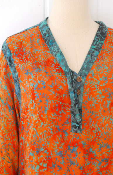 Bohemian Batik Caftan / 1980s