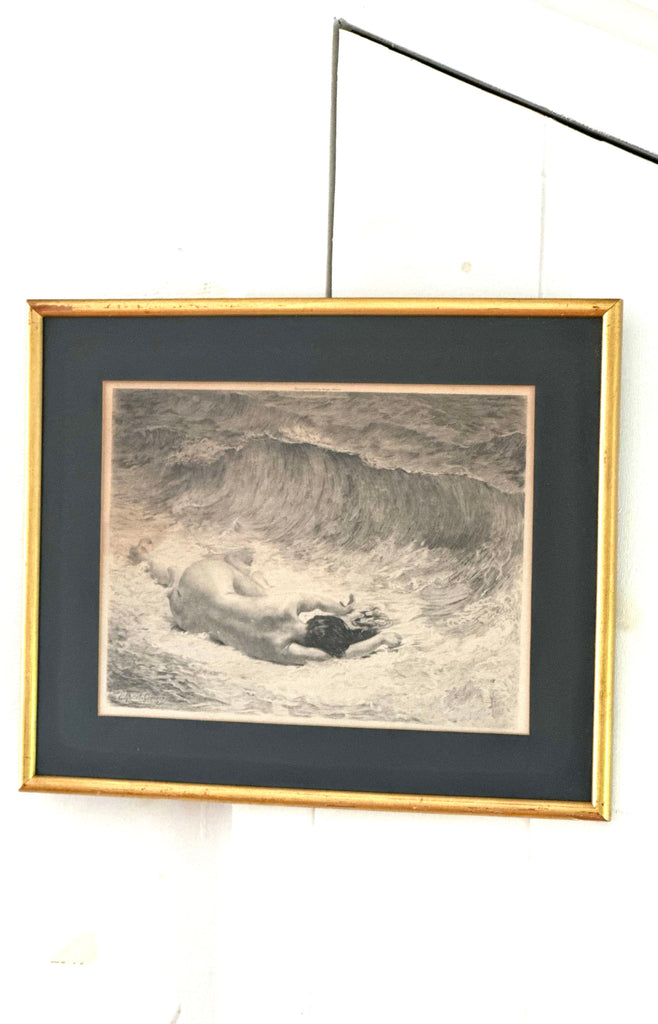 Jetsam Lithograph, from a Painting by E. Rosset Granger / copyright 1893