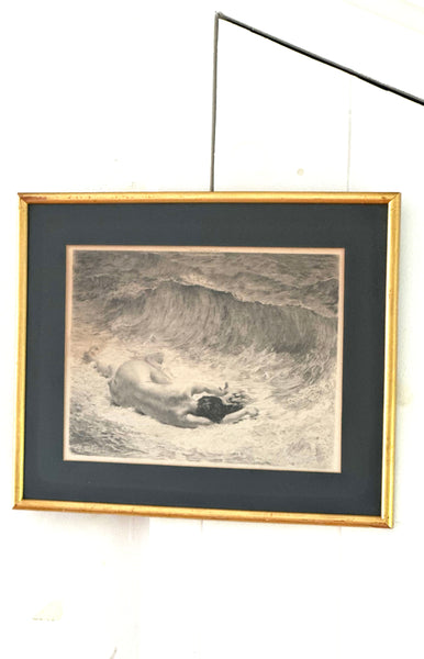 Jetsam Lithograph, from a Painting by E. Rosset Granger / copyright 1893