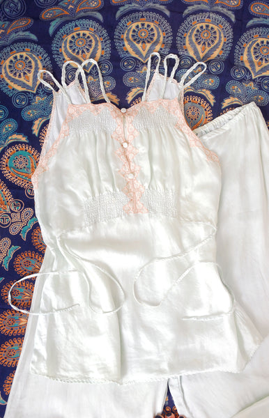 Braided Seafoam Pajamas / 1930s