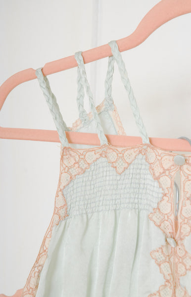 Braided Seafoam Pajamas / 1930s