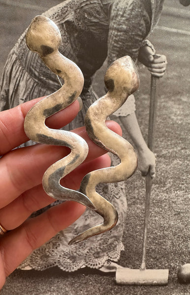 Handmade Hammered Snakes / c.1980s