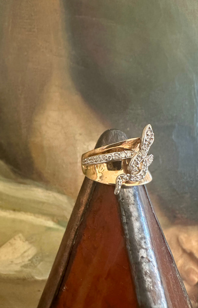 Sparkling Serpent Ring / c.1980s