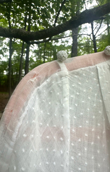 1910s Swiss Dot Antique Dress | Medium