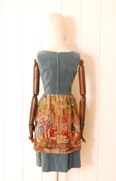 Venetian Tapestry Dress / 1950s-60s