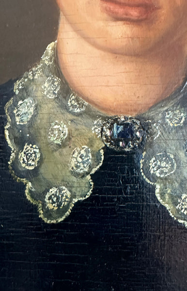 Victorian Lady Oil Painting / Late 1800s