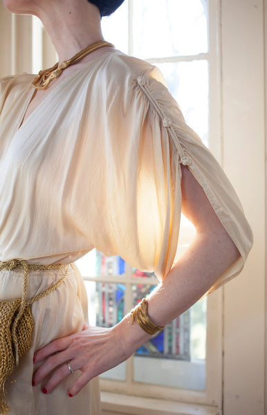 Cream Silk Goddess Dress