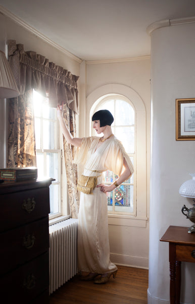 Cream Silk Goddess Dress