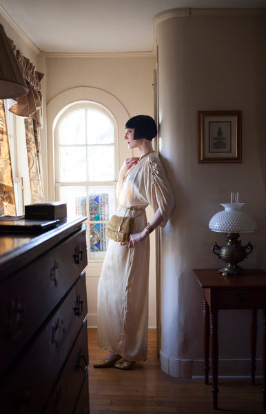 Cream Silk Goddess Dress