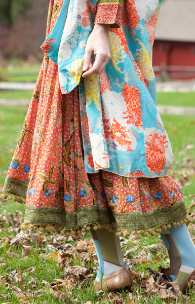 1930s-40s Floral Silk kimono