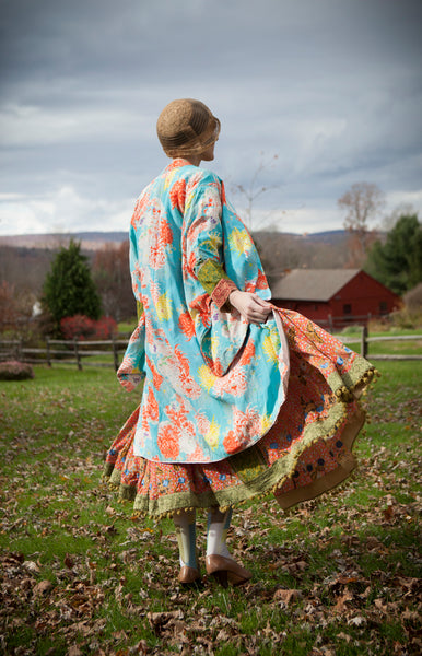 1930s-40s Floral Silk kimono