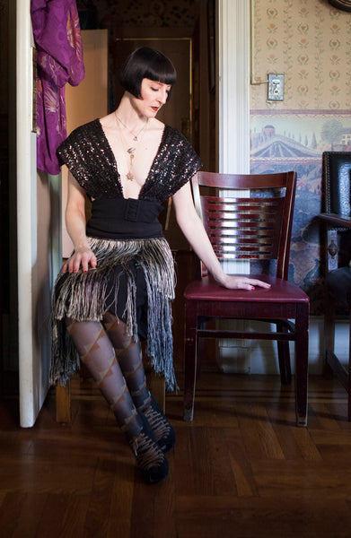 1940s Ombré Fringed Skirt