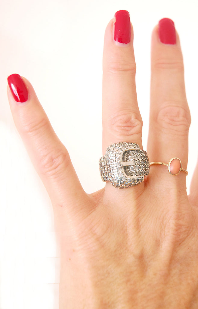 Sterling Silver Buckle Ring