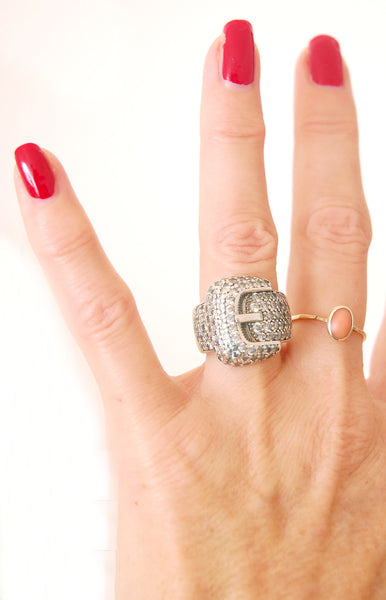 Sterling Silver Buckle Ring