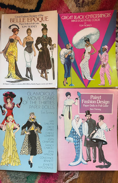 Tom Tierney Paper Doll Books / Late 1970s-early 80s / Set of 4