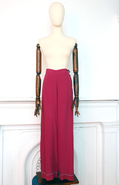 sale | Lazy Peg Pants + Robe Set / 1930s / Wounded Bird Collection