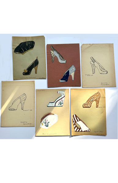 1940s Fashion Illustrations - Set of 6 by Jeanne Nelson